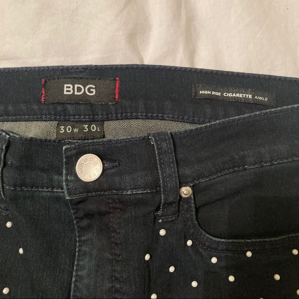 BDG Pearl High Rise Cigarette Ankle Jeans Size 30 - Picture 6 of 10